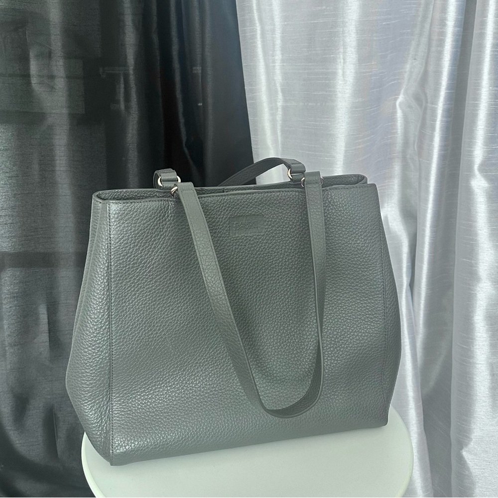 OMG Priced to sell: Dagne Dover Allyn Gray Pebbled Leather Tote size M - Picture 3 of 6